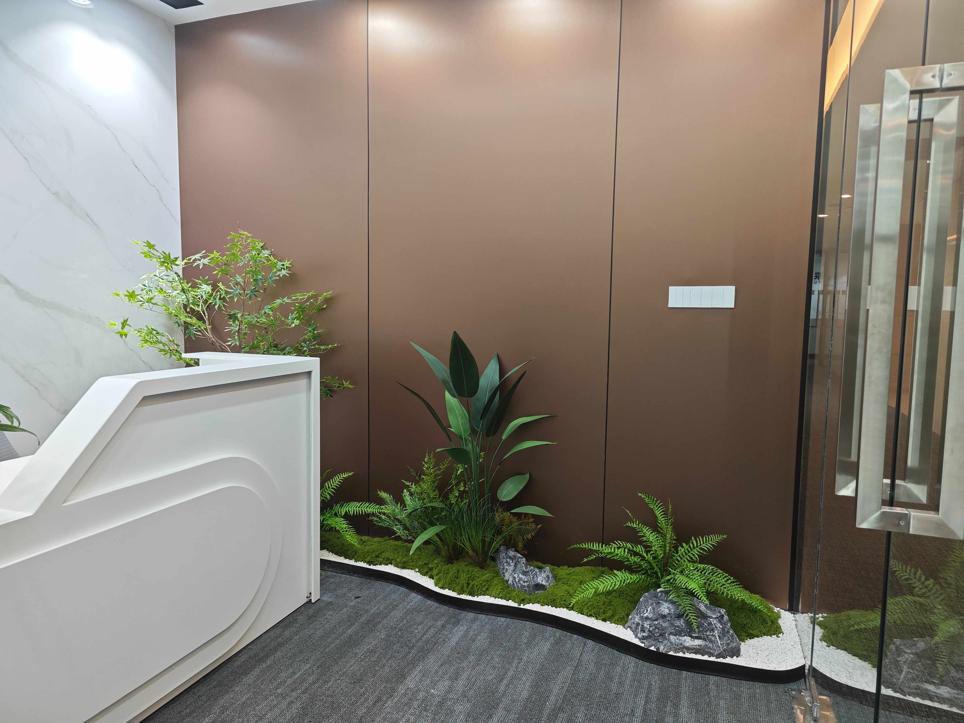 企业总部仿真绿植场景